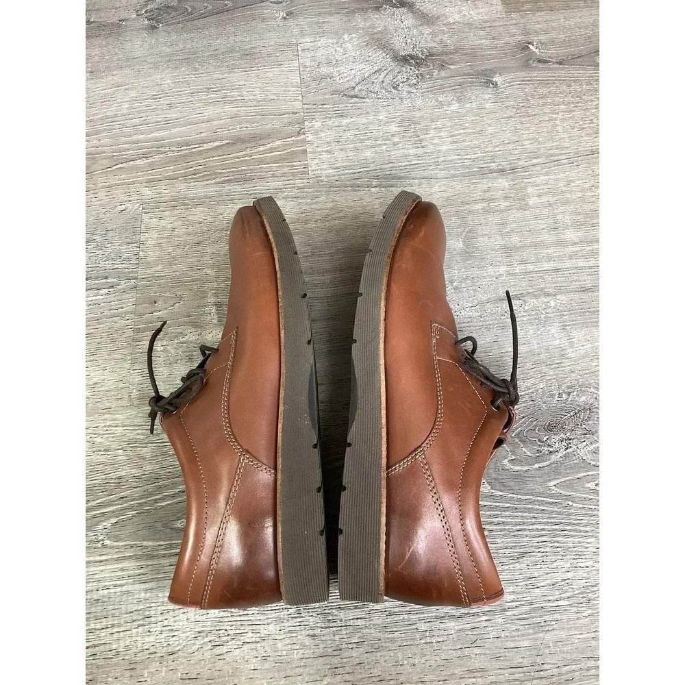 Clarks Mens Folcroft Plain Brown Lace Up Comfort Walking Oxford Shoes Size 11 M